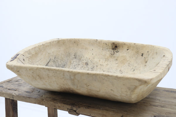 Vintage wooden handmade elm bowl
