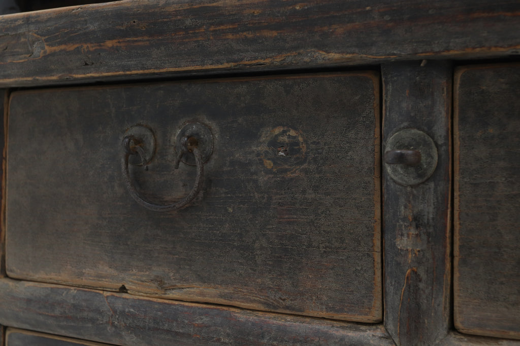 Vintage asian painted console table