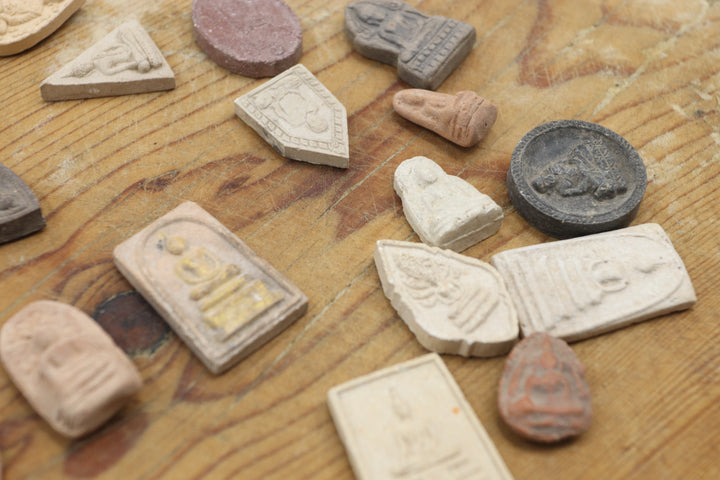 Vintage handmade terracotta amulets 