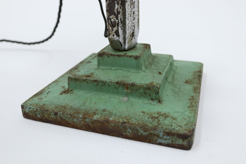Vintage green table lamp 