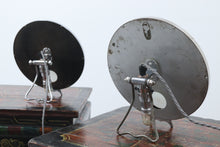 Load image into Gallery viewer, Vintage glass lighted desk mirror lamp