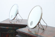 Load image into Gallery viewer, Vintage glass lighted desk mirror lamp