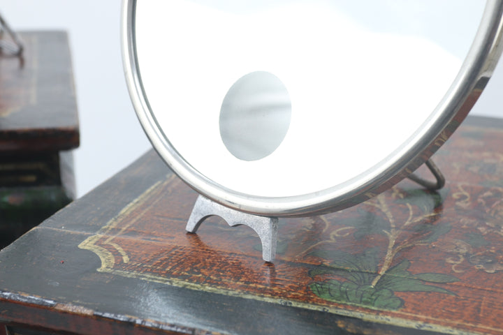 Vintage glass lighted desk mirror lamp