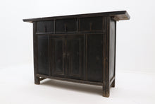 Load image into Gallery viewer, Vintage asian wooden black cabinet 
