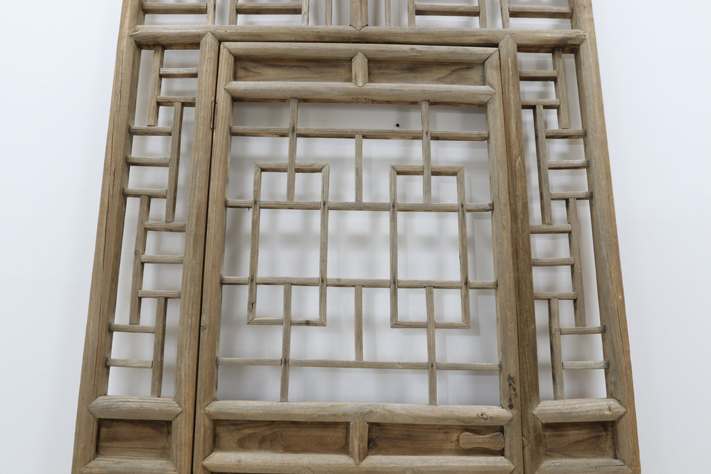 Vintage 19th century wooden courtyard home doors with frame