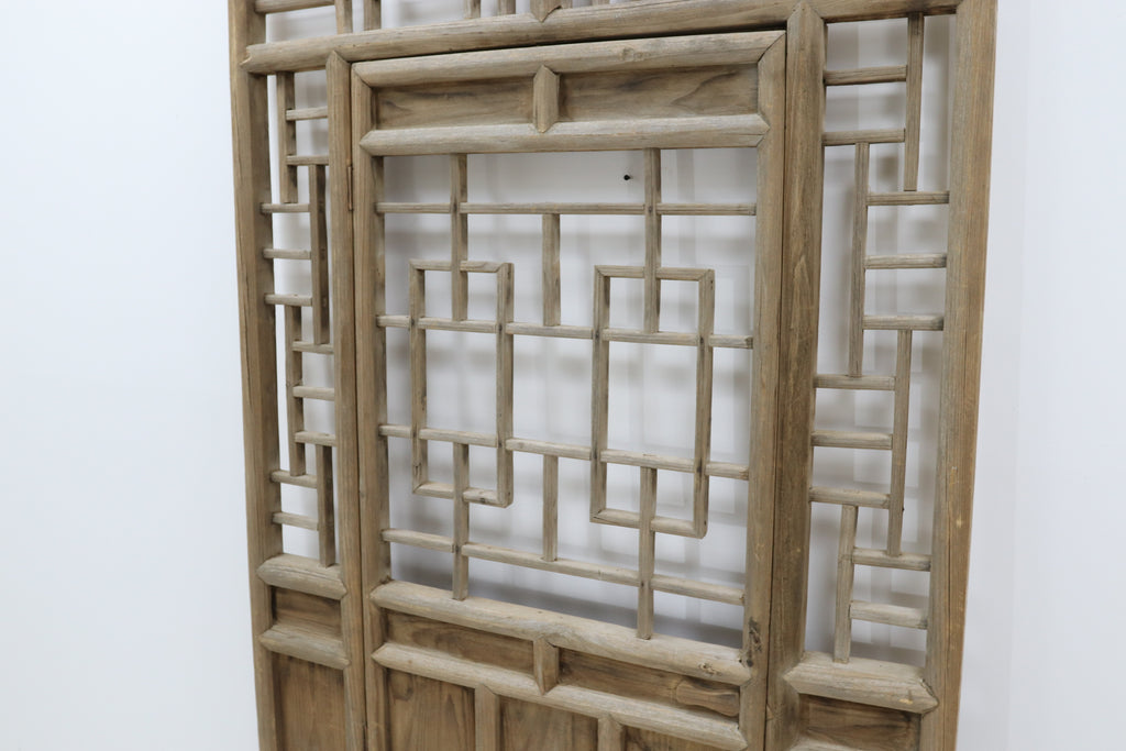 Vintage 19th century wooden courtyard home doors with frame
