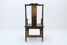 Load image into Gallery viewer, Vintage elm asian yoke back chair