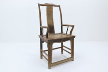 Load image into Gallery viewer, Vintage elm asian yoke back chair