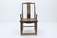 Load image into Gallery viewer, Vintage elm asian yoke back chair