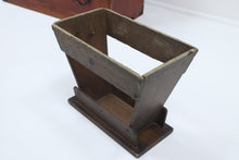 Load image into Gallery viewer, Vintage wooden handmade stool side table 