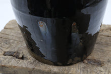 Load image into Gallery viewer, Antique asian ceramic black pot 