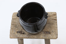 Load image into Gallery viewer, Antique asian ceramic black pot 