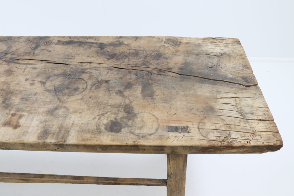Rustic Wooden Low Bench Sideboard cabinet