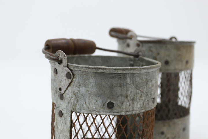 Vintage Indian Jali Buckets