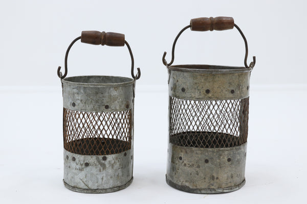 Vintage Indian Jali Buckets