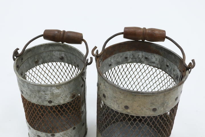 Vintage Indian Jali Buckets