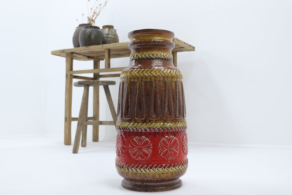 antique retro ceramic urn vessel  